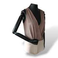 Body Cris Barros Suede Bege - 38 Body Cris Barros Suede Bege - 38