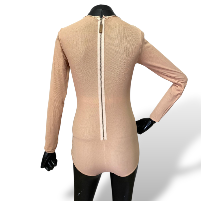 Body Paula Raia em Tule Nude-M