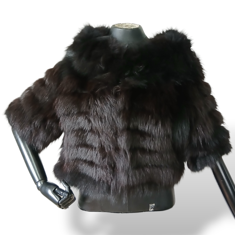 Bolero Luiz Mori Pele Preto - P