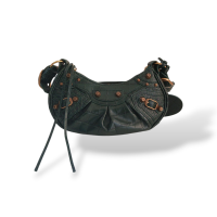 Bolsa Balenciaga Le Cagole Croco Verde Musgo 