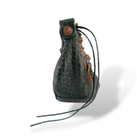 Bolsa Balenciaga Le Cagole Croco Verde Musgo 