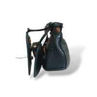 Bolsa Balenciaga Le Cagole Croco Verde Musgo 