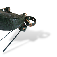 Bolsa Balenciaga Le Cagole Croco Verde Musgo 