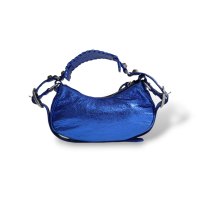Bolsa Balenciaga Le Cagole Azul Metalizada Bolsa Balenciaga Le Cagole Azul Metalizada