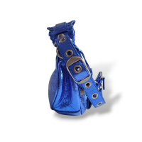 Bolsa Balenciaga Le Cagole Azul Metalizada Bolsa Balenciaga Le Cagole Azul Metalizada
