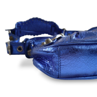 Bolsa Balenciaga Le Cagole Azul Metalizada Bolsa Balenciaga Le Cagole Azul Metalizada