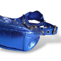 Bolsa Balenciaga Le Cagole Azul Metalizada Bolsa Balenciaga Le Cagole Azul Metalizada