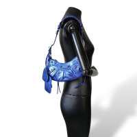 Bolsa Balenciaga Le Cagole Azul Metalizada Bolsa Balenciaga Le Cagole Azul Metalizada