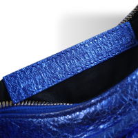 Bolsa Balenciaga Le Cagole Azul Metalizada Bolsa Balenciaga Le Cagole Azul Metalizada