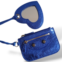 Bolsa Balenciaga Le Cagole Azul Metalizada Bolsa Balenciaga Le Cagole Azul Metalizada