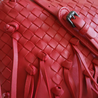 Bolsa Bottega Veneta Nodini Franja Vermelha