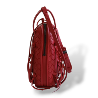 Bolsa Bottega Veneta Nodini Franja Vermelha