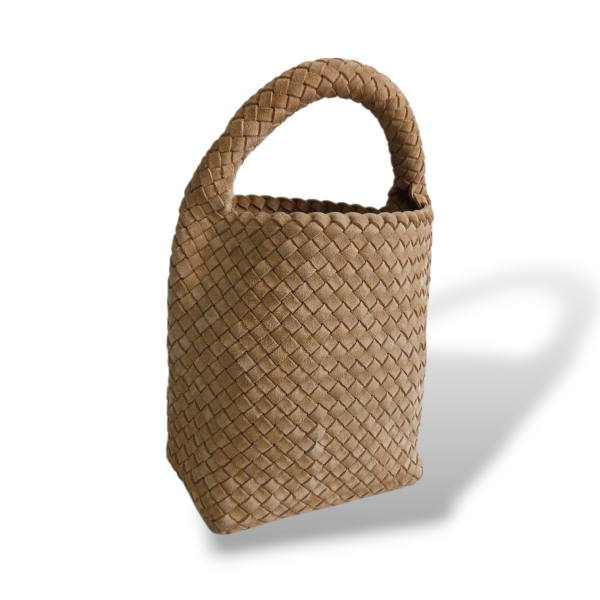 Bolsa Bottega Veneta Cabat Bucket Suede Bege