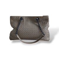 Bolsa Bottega Veneta Cinza Double Chain Bolsa Bottega Veneta Cinza Double Chain
