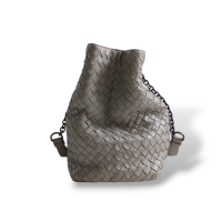 Bolsa Bottega Veneta Cinza Double Chain Bolsa Bottega Veneta Cinza Double Chain