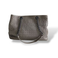 Bolsa Bottega Veneta Cinza Double Chain Bolsa Bottega Veneta Cinza Double Chain