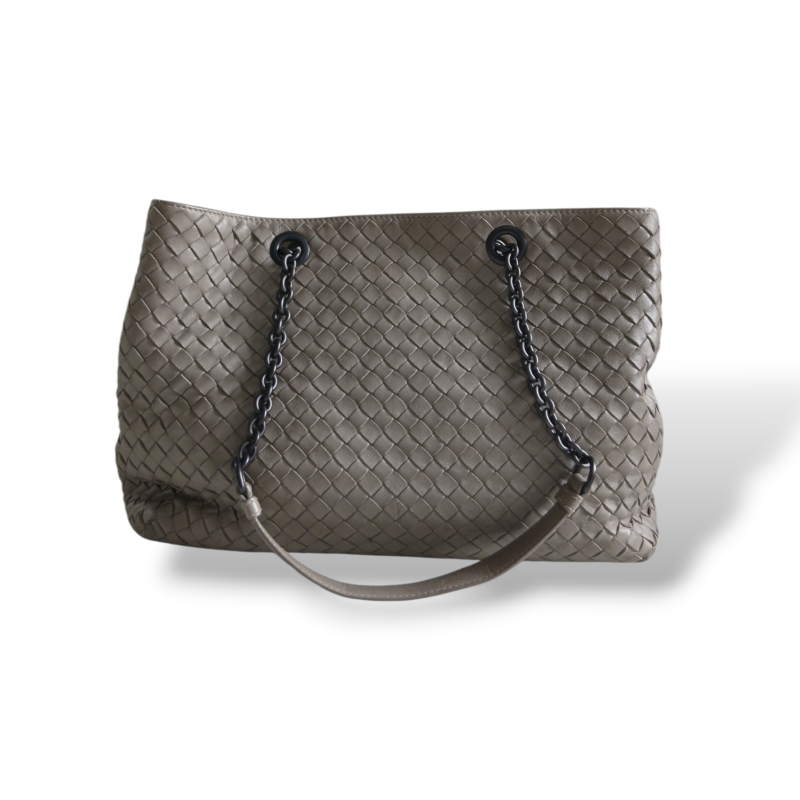 Bolsa Bottega Veneta Cinza Double Chain
