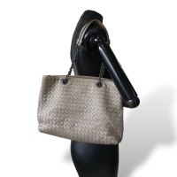 Bolsa Bottega Veneta Cinza Double Chain Bolsa Bottega Veneta Cinza Double Chain