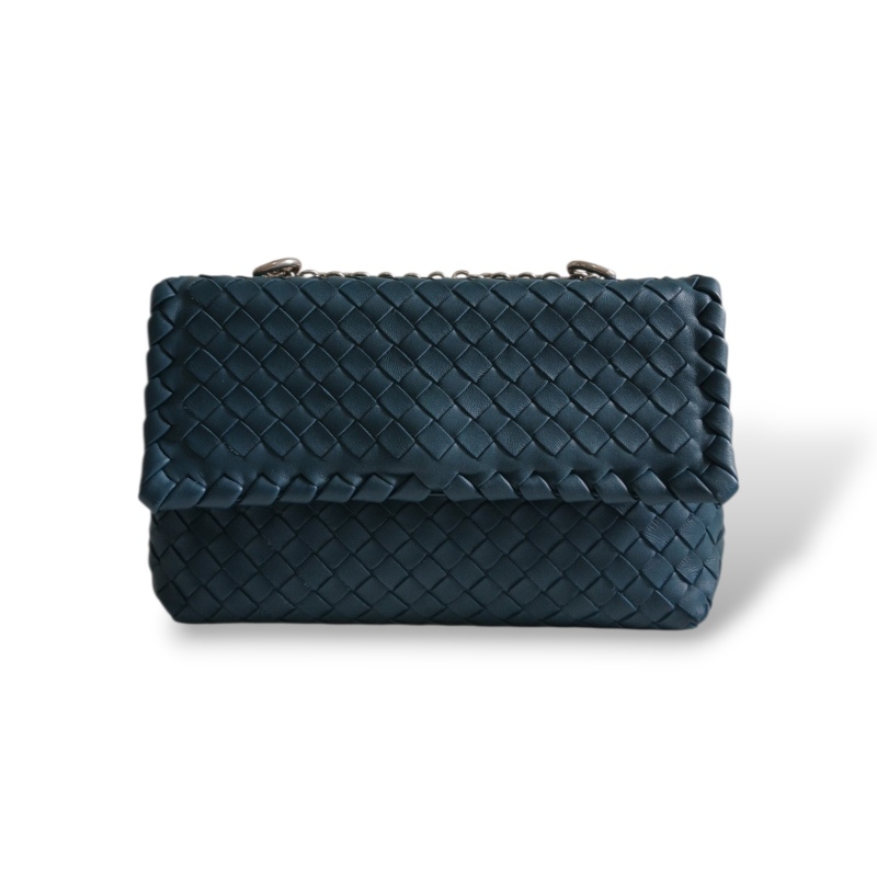Bolsa Bottega Veneta Olimpia Azul Petróleo