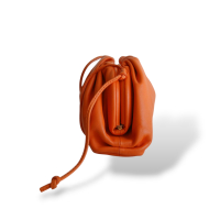 Bolsa Bottega Veneta Mini Pouch Laranja Bolsa Bottega Veneta Mini Pouch Laranja