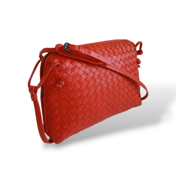 Bolsa Bottega Veneta Nodini Vermelha