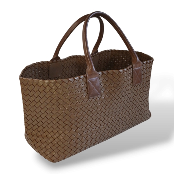 Bolsa Bottega Veneta Cabat Intrecciato Marrom 