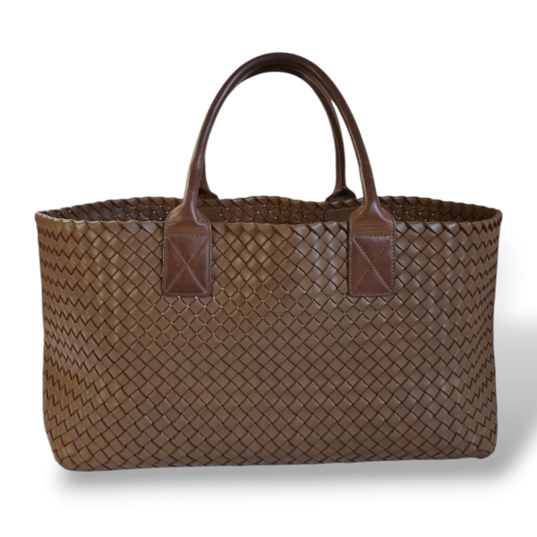 Bolsa Bottega Veneta Cabat Intrecciato Marrom 
