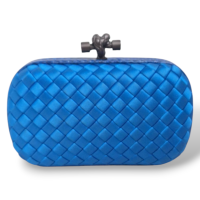 Clutch Bottega Veneta Azul com Python