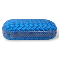 Clutch Bottega Veneta Azul com Python