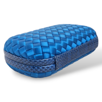 Clutch Bottega Veneta Azul com Python