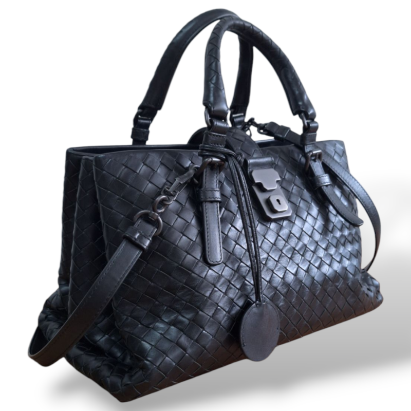 Bolsa Bottega Veneta Roma Preta 