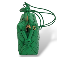Bolsa Bottega Veneta Camera Loop Mini Verde 