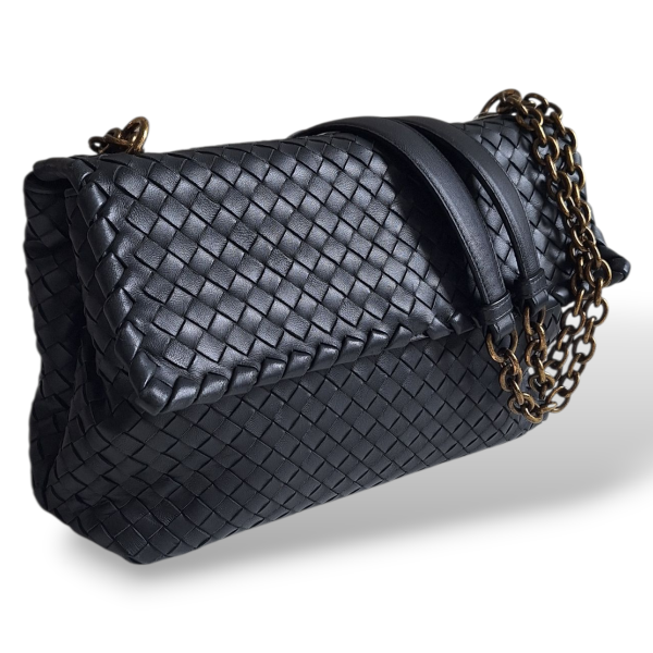 Bolsa Bottega Veneta Olimpia Preta 