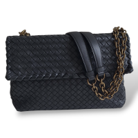 Bolsa Bottega Veneta Olimpia Preta 
