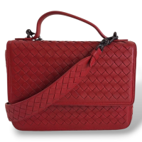 Bolsa Bottega Veneta Alumna Intrecciato Vermelha Bolsa Bottega Veneta Alumna Intrecciato Vermelha