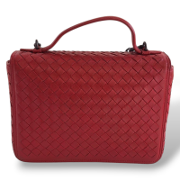 Bolsa Bottega Veneta Alumna Intrecciato Vermelha Bolsa Bottega Veneta Alumna Intrecciato Vermelha