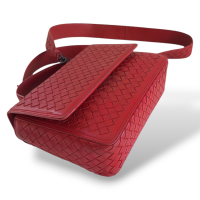 Bolsa Bottega Veneta Alumna Intrecciato Vermelha Bolsa Bottega Veneta Alumna Intrecciato Vermelha