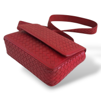 Bolsa Bottega Veneta Alumna Intrecciato Vermelha Bolsa Bottega Veneta Alumna Intrecciato Vermelha