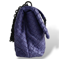 Bolsa Bottega Veneta Olimpia Intrecciato Média Lilás 