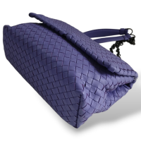 Bolsa Bottega Veneta Olimpia Intrecciato Média Lilás 