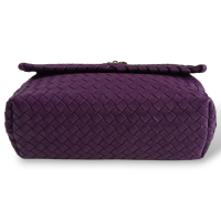 Bolsa Bottega Veneta Olimpia Intrecciato Média Roxa 