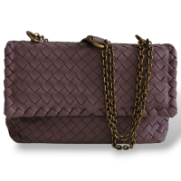 Bolsa Bottega Veneta Olimpia Intrecciato Pequena Lavanda
