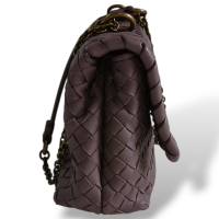 Bolsa Bottega Veneta Olimpia Intrecciato Pequena Lavanda