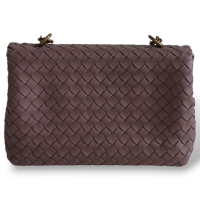 Bolsa Bottega Veneta Olimpia Intrecciato Pequena Lavanda