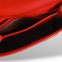 Bolsa Bottega Veneta Olimpia Intrecciato Média Vermelha