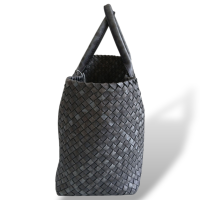 Bolsa Bottega Veneta Cabat Tote Intrecciato Média Cinza 