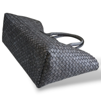 Bolsa Bottega Veneta Cabat Tote Intrecciato Média Cinza 