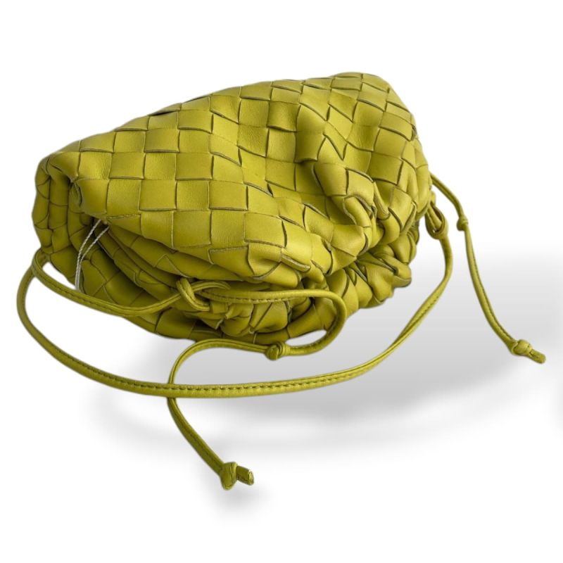 Bolsa Bottega Veneta Mini Pouch Intrecciato Limão