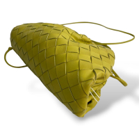 Mini Pouch Bottega Veneta Intrecciato Limão