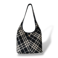 Bolsa Burberry Check Preta e Branca